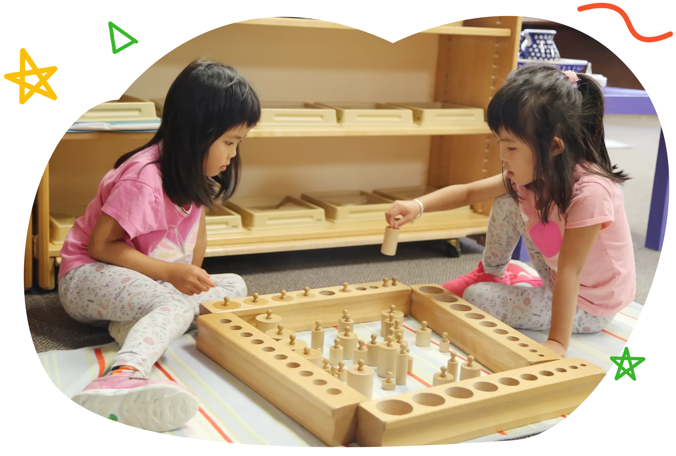 Children exploring outdoors at Langstaff Innovators Montessori